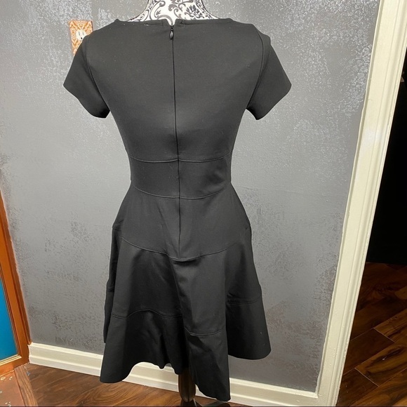 Three Dots Women's A-line Ponte S/S Seamed Dress - Picture 10 of 12